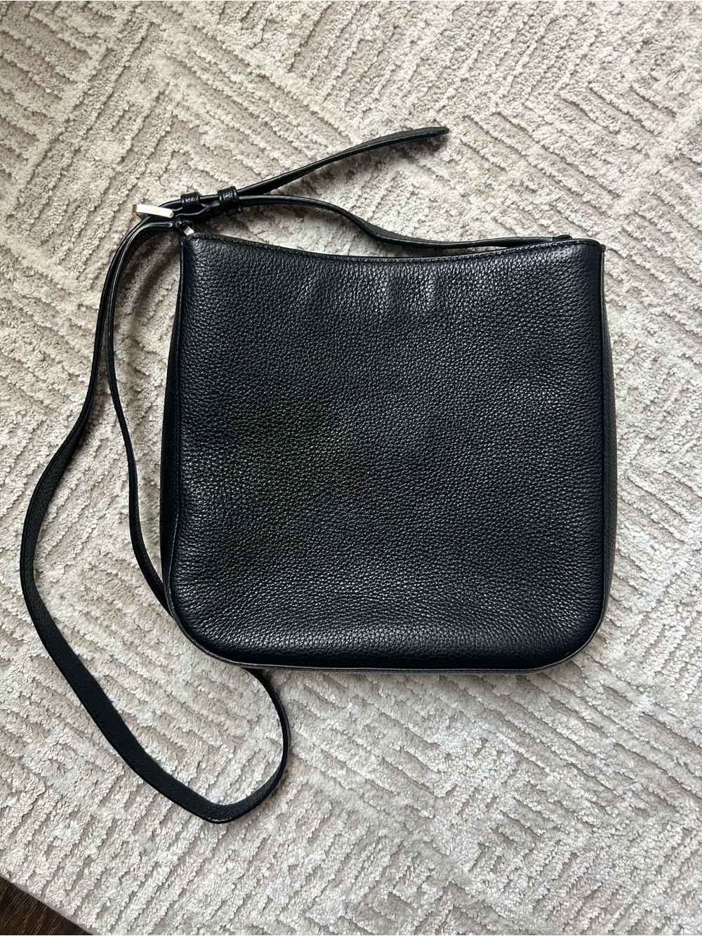 kate spade Black Pebbled Leather Crossbody with Front Zip Pocket - Picture 7 of 7